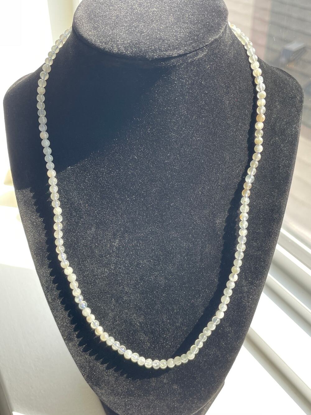 Beautiful 20” Aquamarine 4.5mm Bead Necklace